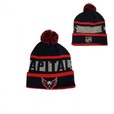 NHL, zimná, čiapka, BREAKAWAY, JACQ, CUFF, POM, WASHINGTON, CAPITALS, junior